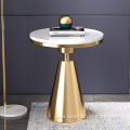 Stainless steel LuxuryRound Marble Coffee Tables